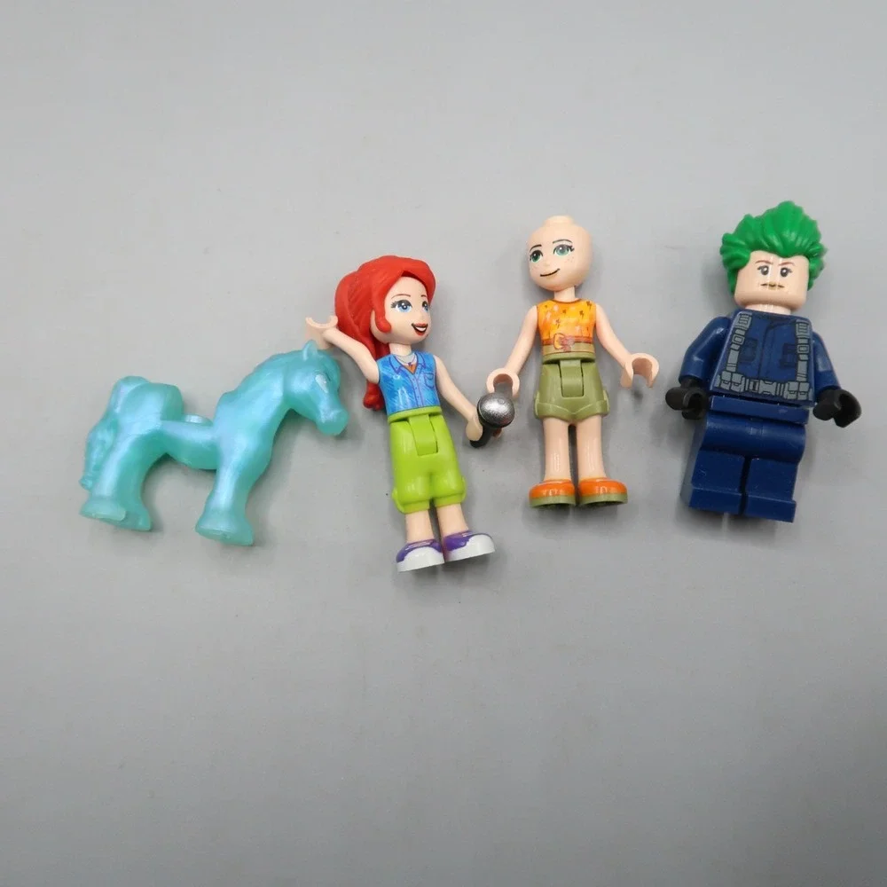 LEGO Animal Friends Trans Blue Horse Minifigure Red Head Girl Minifigures lot